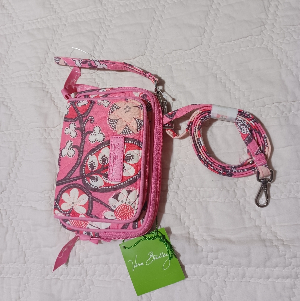 Vera Bradley Pink Wallet And Crossbody - Picture 9 of 11